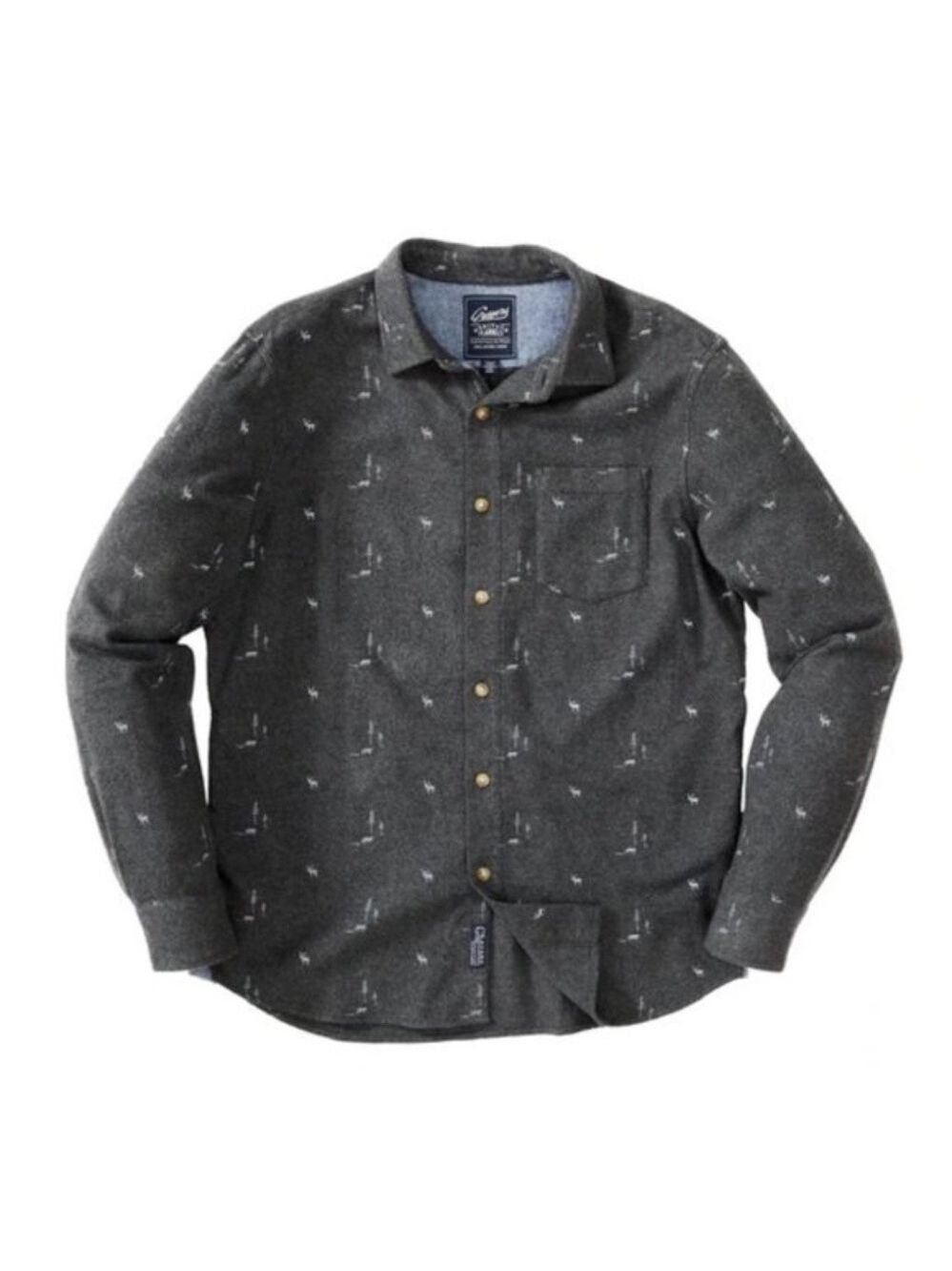 Grayers Heritage Elk Print Lodge Lux Flannel Shirt